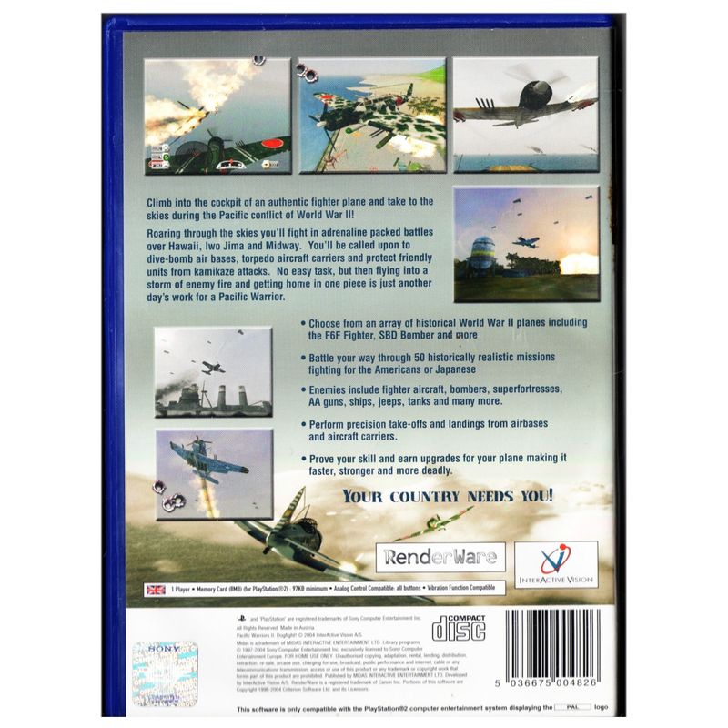 PACIFIC WARRIORS II DOGFIGHT PS2