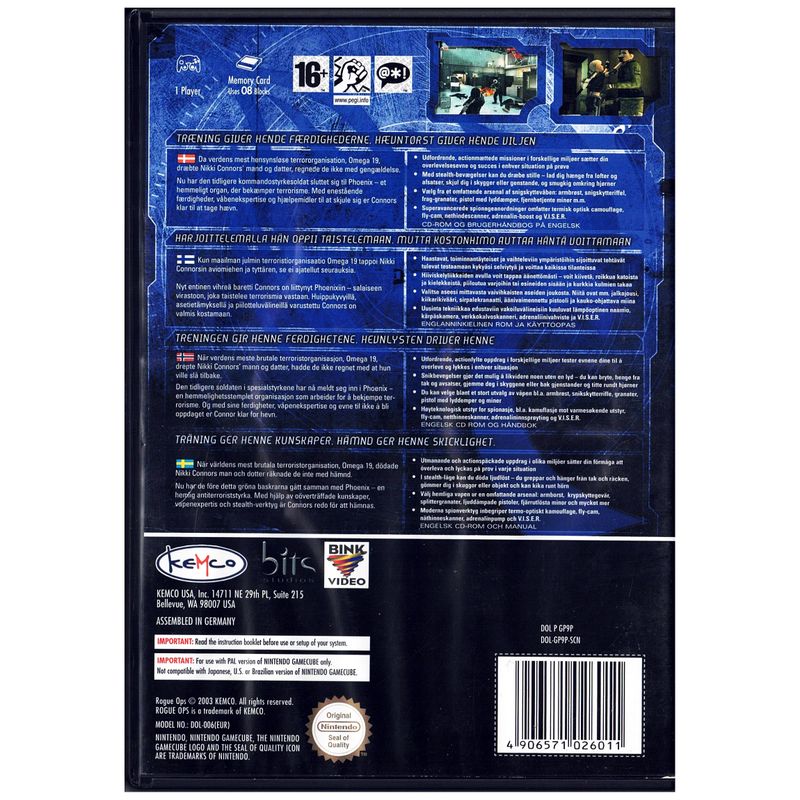 ROGUE OPS GAMECUBE