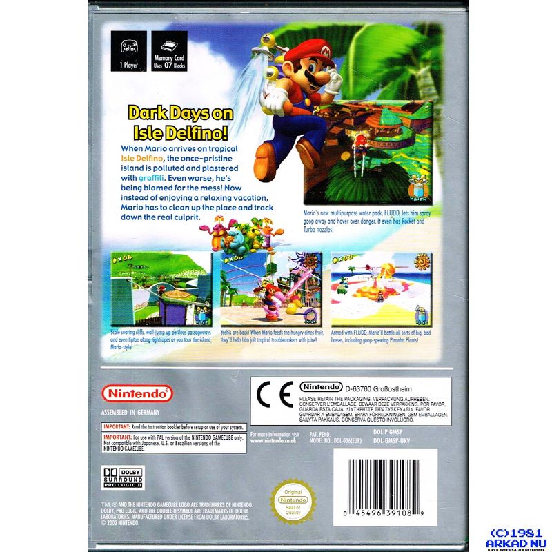 SUPER MARIO SUNSHINE GAMECUBE