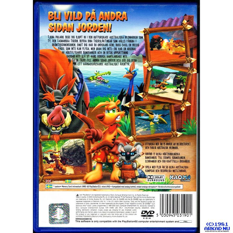 TY THE TASMANIAN TIGER PS2