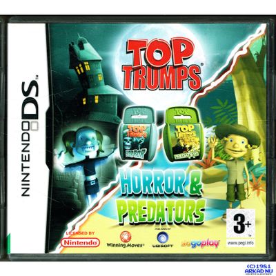 TOP TRUMPS ADVENTURES HORROR AND PREDATORS DS