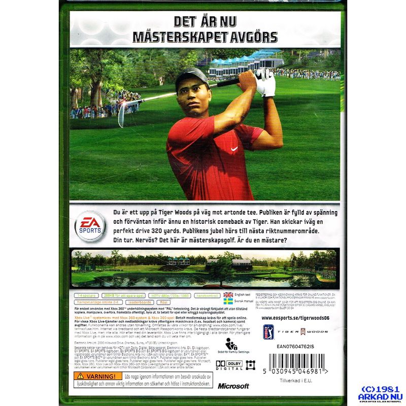 TIGER WOODS PGA TOUR 06 XBOX 360