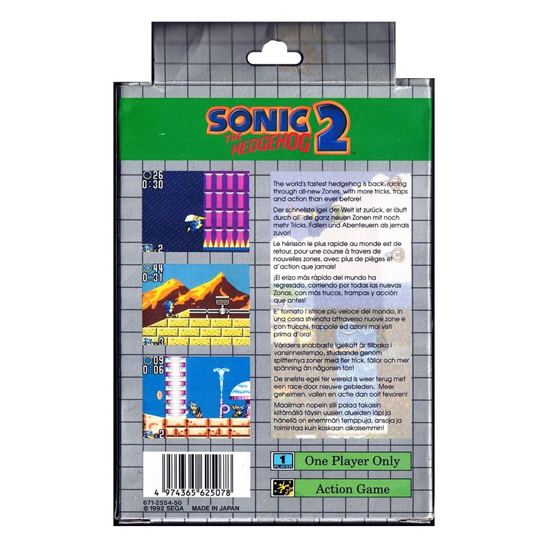 SONIC THE HEDGEHOG 2 GAME GEAR