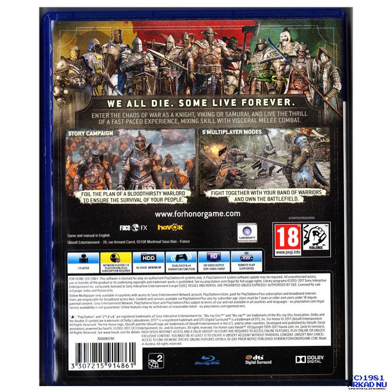 FOR HONOR PS4