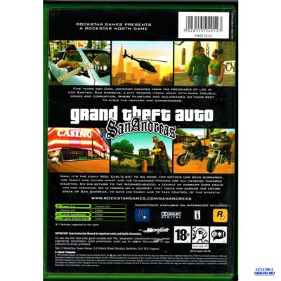 GRAND THEFT AUTO SAN ANDREAS XBOX