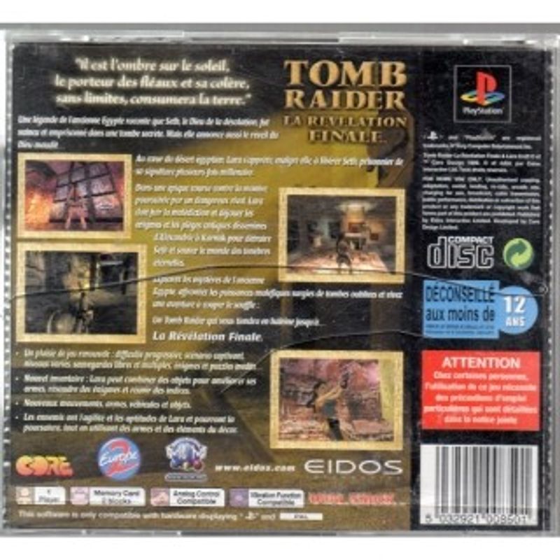 TOMB RAIDER THE LAST REVELATION PS1 FRANSKT