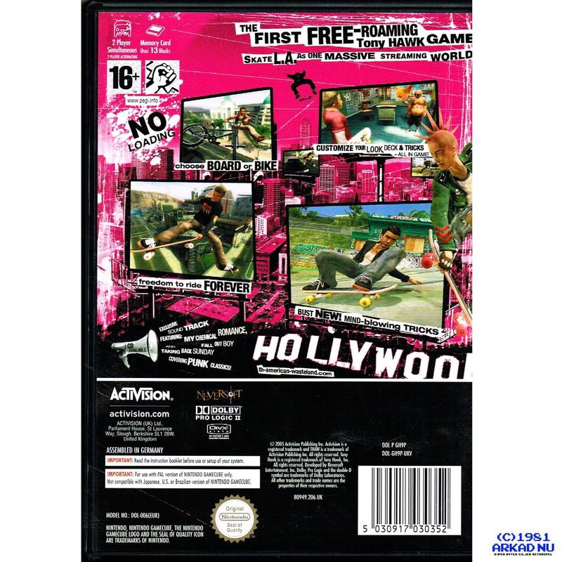 TONY HAWKS AMERICAN WASTELAND GAMECUBE