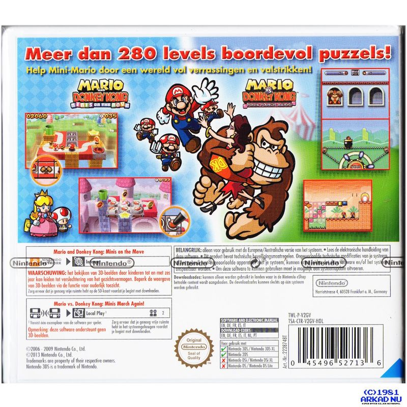 MARIO AND DONKEY KONG MINIS IN THE MOVE + MARIO VS DONKEY KONG MINIS MARCH AGAIN 3DS