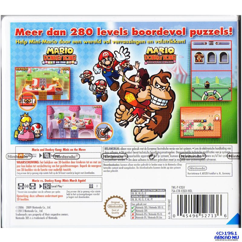 MARIO AND DONKEY KONG MINIS IN THE MOVE + MARIO VS DONKEY KONG MINIS MARCH AGAIN 3DS