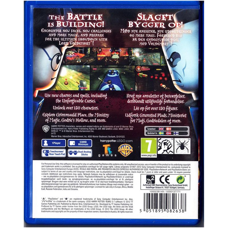 LEGO HARRY POTTER YEARS 5-7 PS VITA