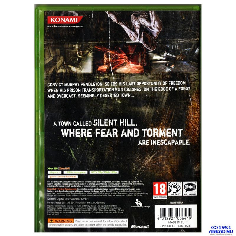 SILENT HILL DOWNPOUR XBOX 360