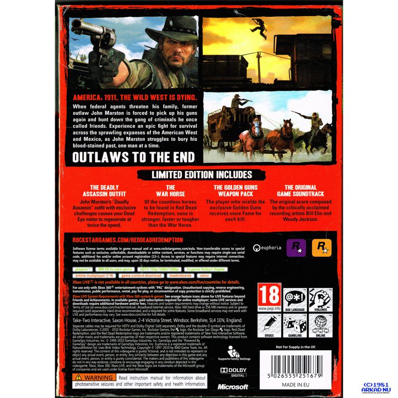 RED DEAD REDEMPTION LIMITED EDITION XBOX 360