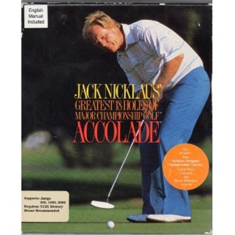 JACK NICKLAUS GREATEST 18 HOLES OF MAJOR CHAMPIONSHIP GOLF AMIGA