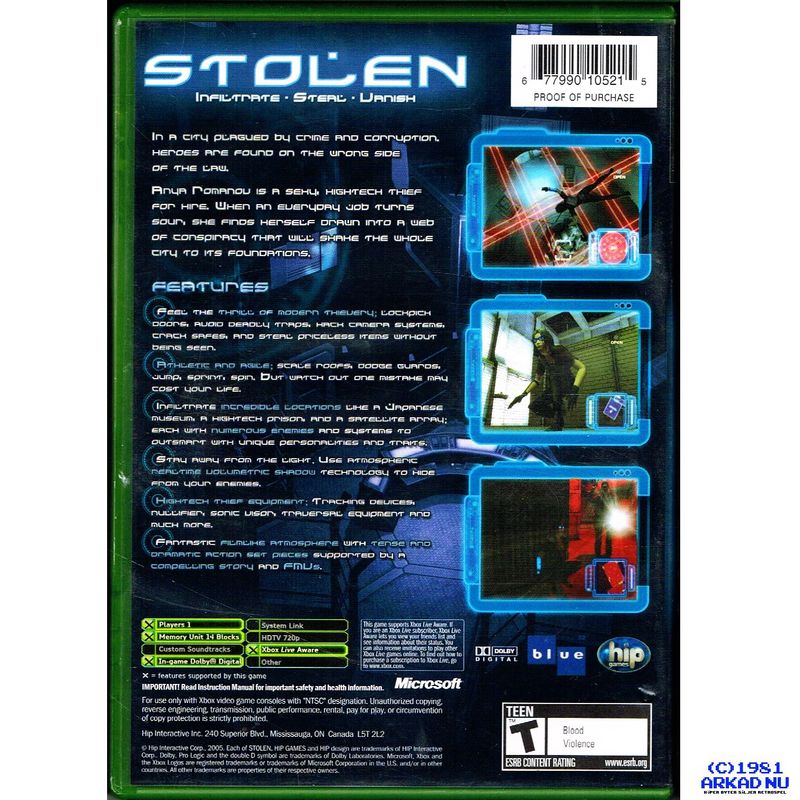 STOLEN XBOX NTSC USA