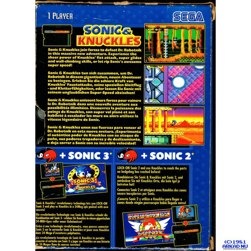 SONIC AND KNUCKLES MEGADRIVE 