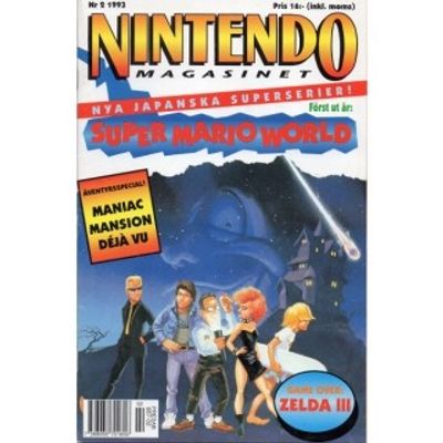 NINTENDO MAGASINET NR 2 1993 MED POWER PLAYER
