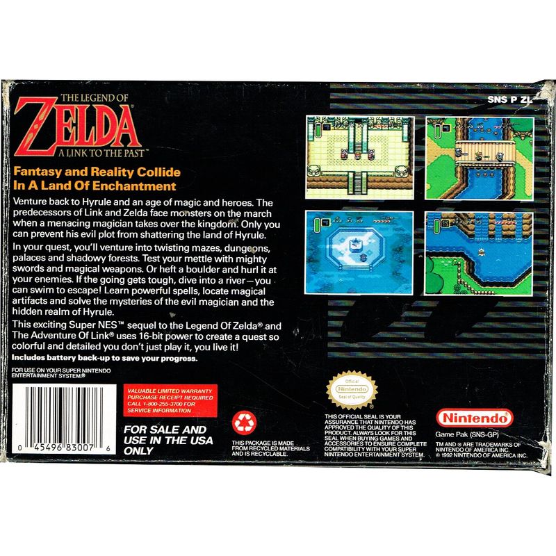 ZELDA A LINK TO THE PAST SNES NTSC