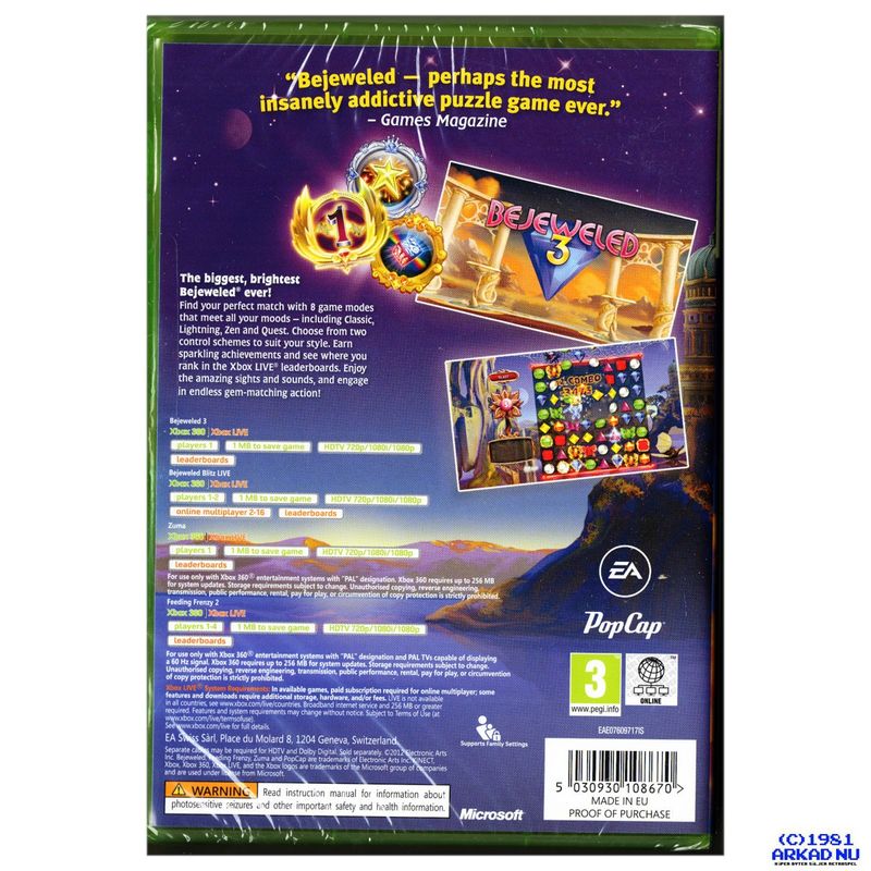 BEJEWELED 3 XBOX 360