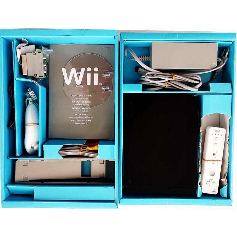 NINTENDO WII BLACK MED FIT PLUS PACK LIMITED EDITION SCN
