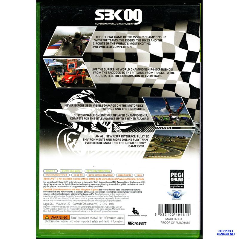 SBK 09 XBOX 360