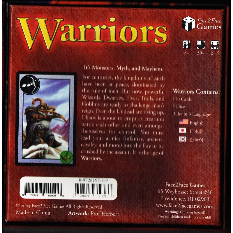 WARRIORS KORTSPEL