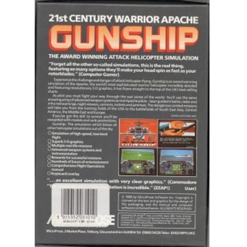 GUNSHIP C64 DISK