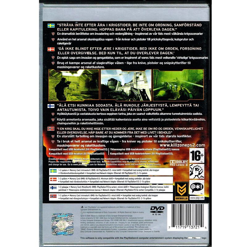 KILLZONE PS2