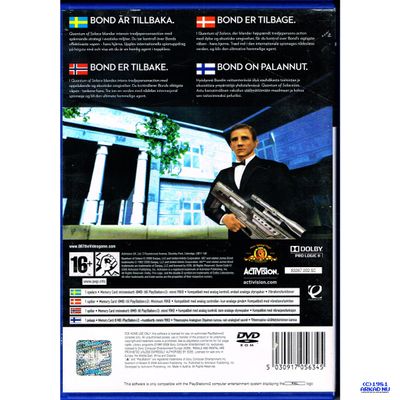 007 QUANTUM OF SOLACE PS2 - SVENSK UTGÅVA