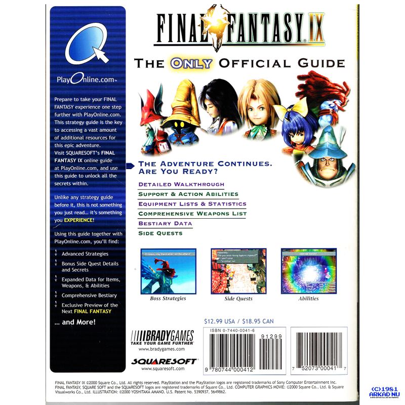 FINAL FANTASY IX STRATEGY GUIDE BRADY GAMES OFFICIAL