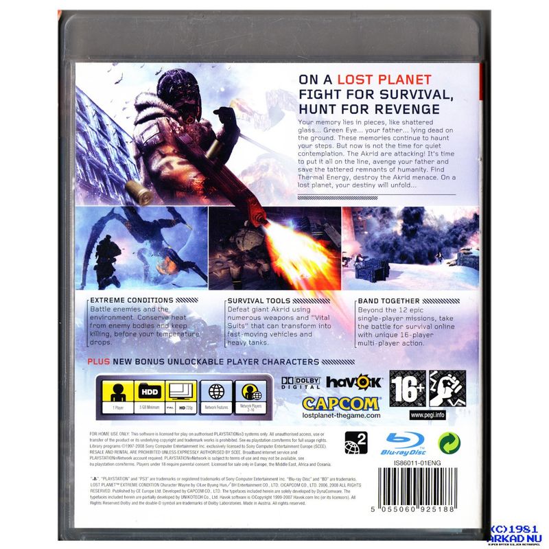 LOST PLANET EXTREME CONDITIONS PS3