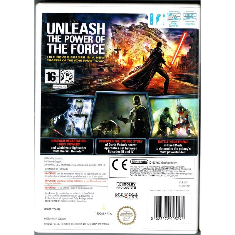 STAR WARS THE FORCE UNLEASHED WII