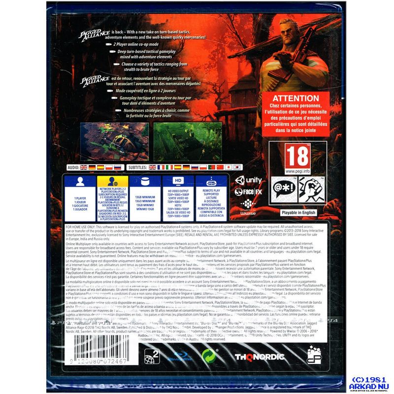 JAGGED ALLIANCE RAGE PS4