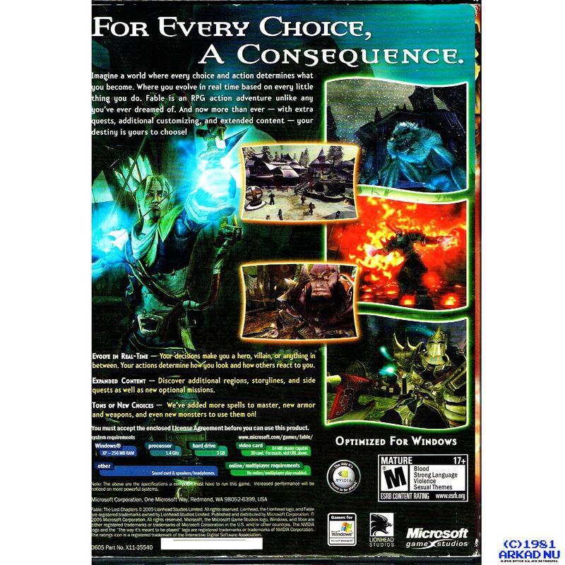 FABLE THE LOST CHAPTERS PC