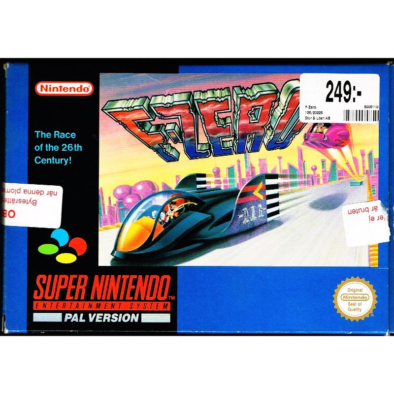 F-ZERO SNES SCN SVENSK FOLDER A4