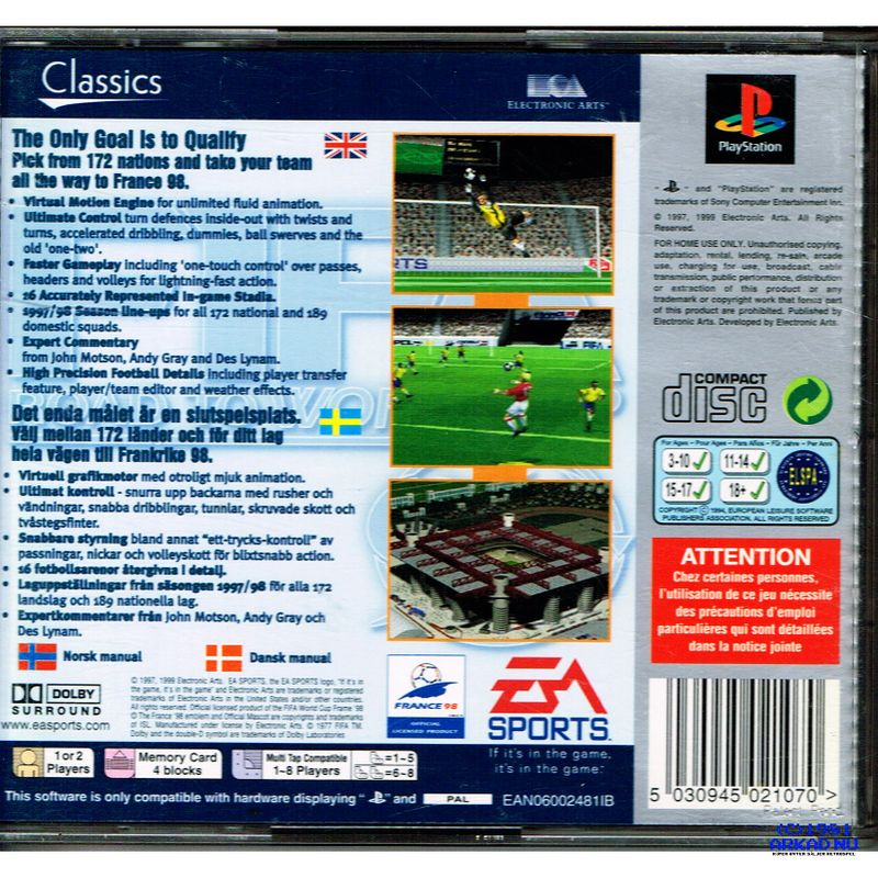 FIFA 98 ROAD TO WORLD CUP PS1