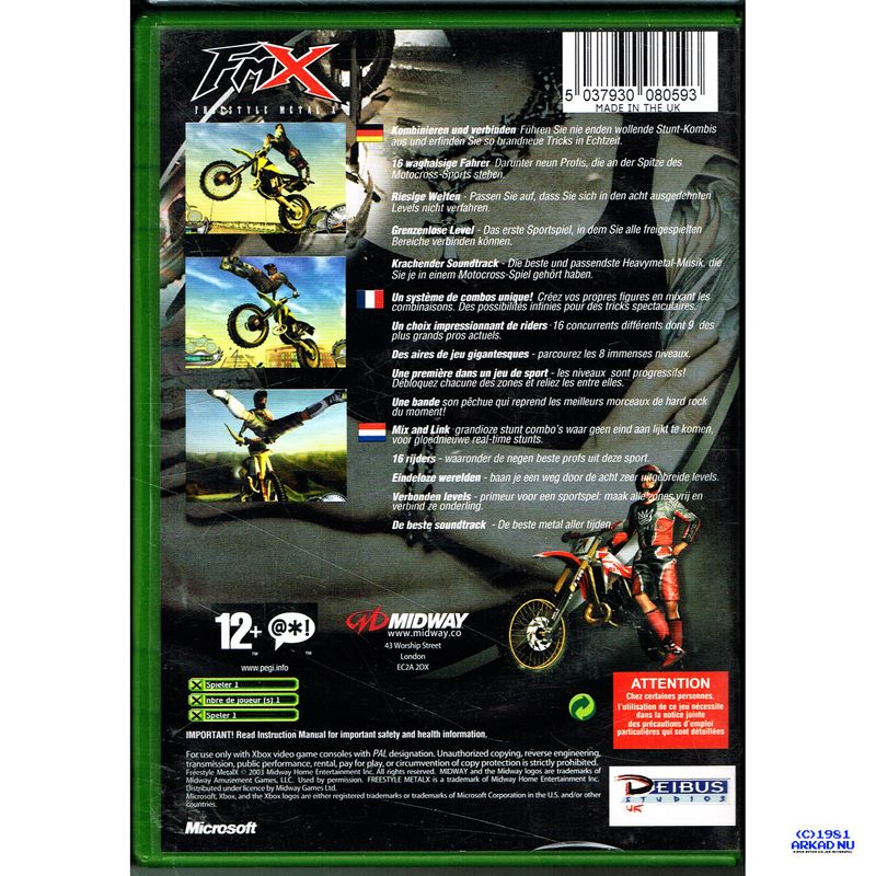 FMX FREESTYLE METAL X XBOX