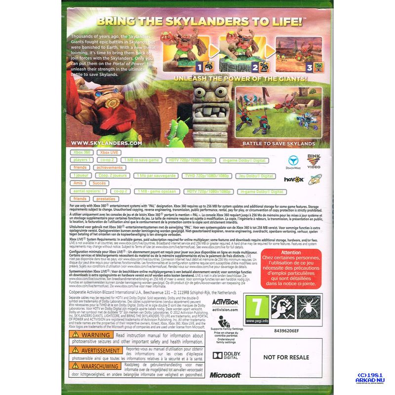 SKYLANDERS GIANTS XBOX 360
