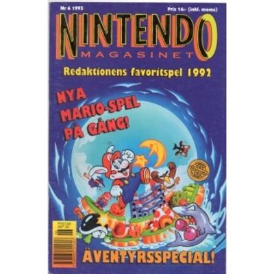 NINTENDO MAGASINET NR 6 1993 MED POWER PLAYER