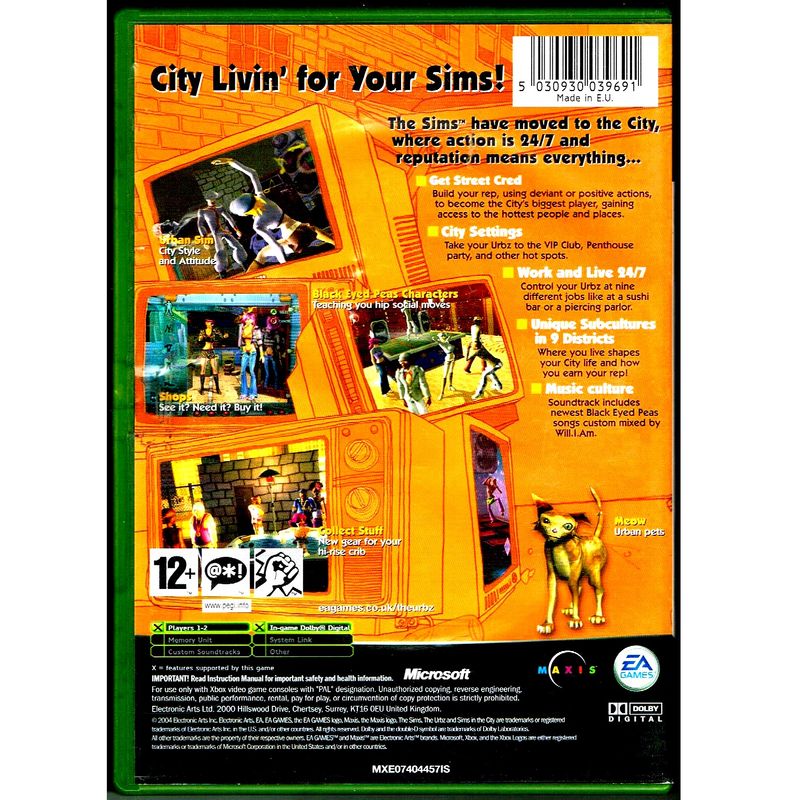 THE URBZ SIMS IN THE CITY XBOX