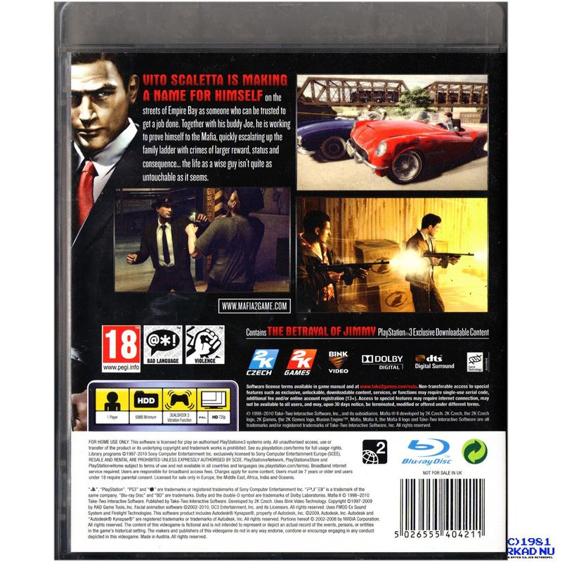 MAFIA II PS3