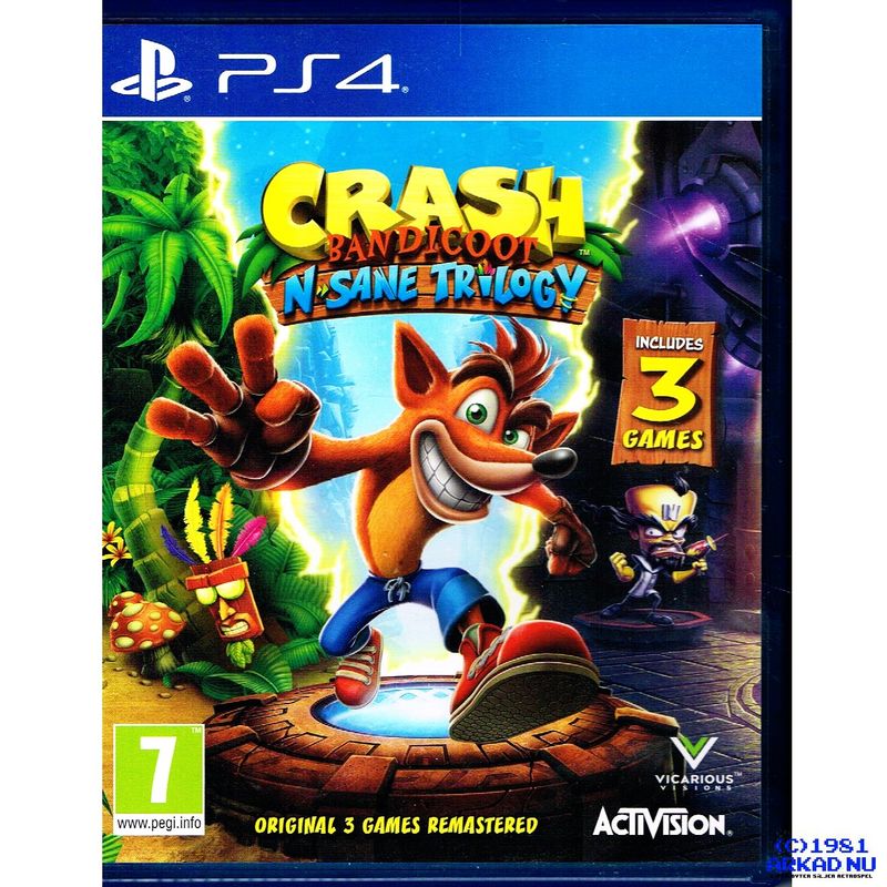 CRASH BANDICOOT N SANE TRILOGY PS4