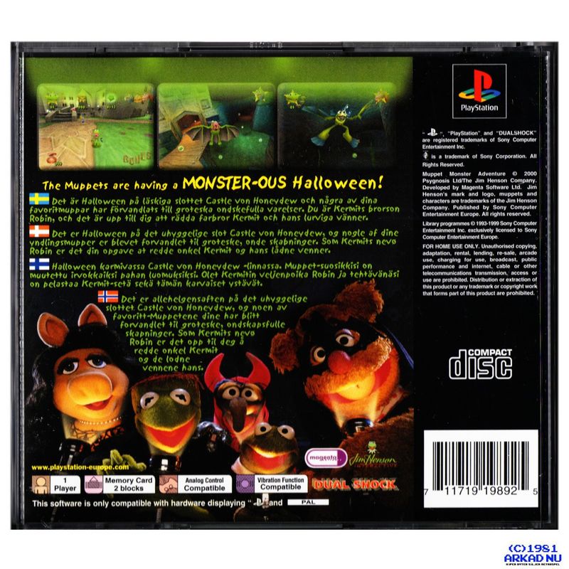 MUPPET MONSTER ADVENTURE PS1