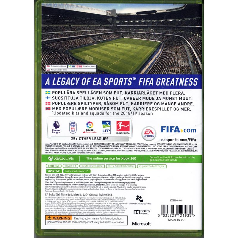 FIFA 19 LEGACY EDITION XBOX 360