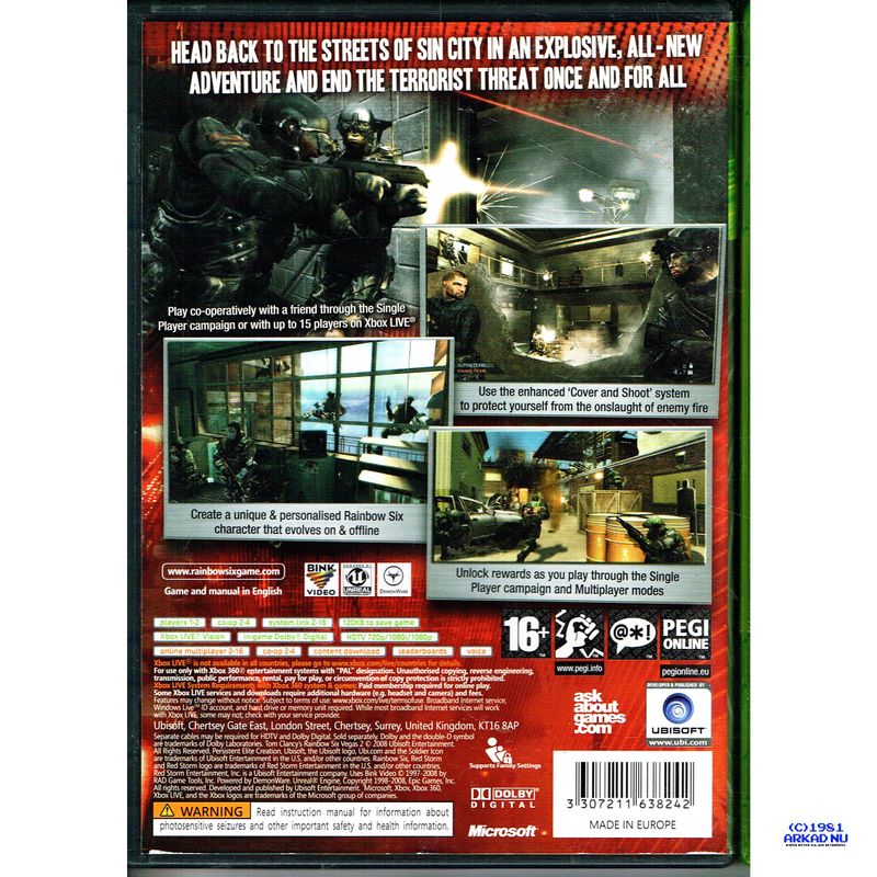 TOM CLANCY'S RAINBOX SIX VEGAS 2 XBOX 360