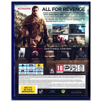 METAL GEAR SOLID V THE PHANTOM PAIN DAY ONE EDITION PS4