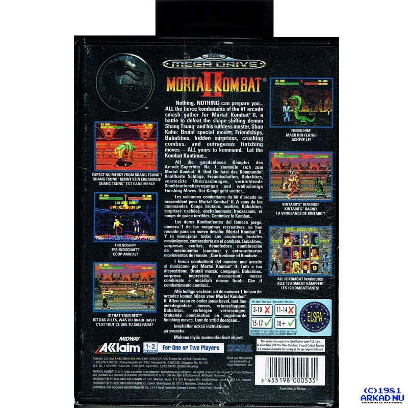 MORTAL KOMBAT II MEGADRIVE