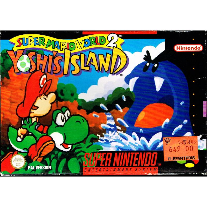 SUPER MARIO WORLD 2 YOSHIS ISLAND SNES SCN MED SVENSKT HÄFTE A4