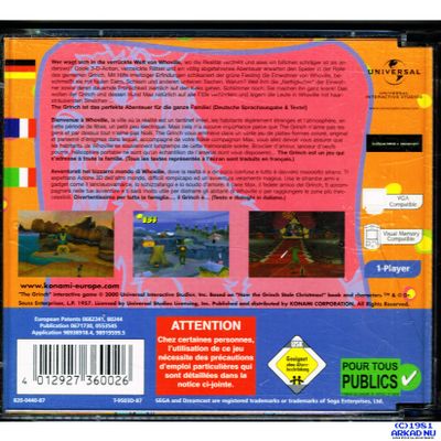 THE GRINCH DREAMCAST TYSK/SPANSK/ITALIENSK