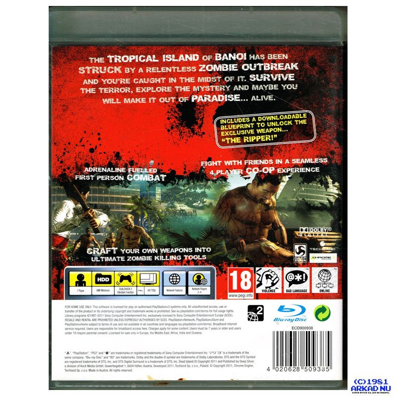 DEAD ISLAND SPECIAL EDITION PS3