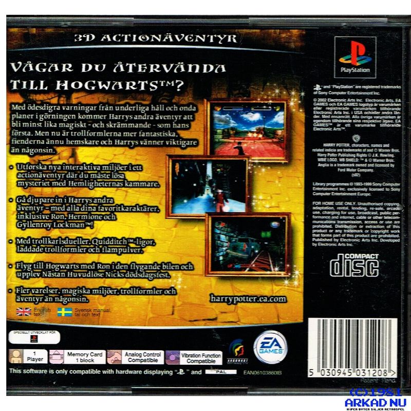 HARRY POTTER OCH HEMLIGHETERNAS KAMMARE PS1